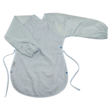 Silly Billyz slabbetje longsleeve messy eater dusty blue