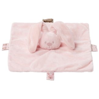 Nattou knuffeldoekje doudou konijn Lapidou roze