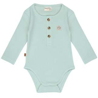 25020012 Frogs and Dogs romper wafel ls groen voorkant