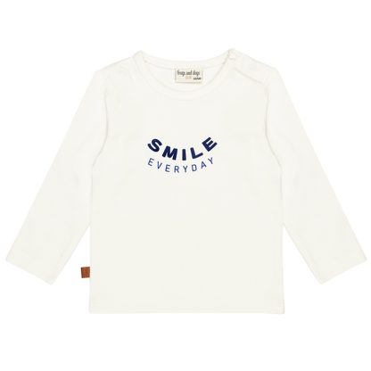25025001 Frogs and Dogs t-shirt smile everyday offwhite voorkant
