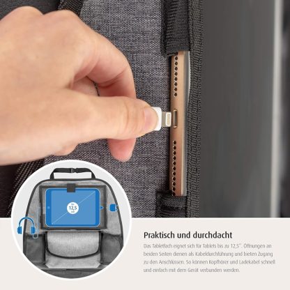 86051 Reer TravelKid autostoel organizer entertain tablet informatie