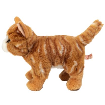 906827 Hermann Teddy Collection knuffel kat makreel staand zijkant