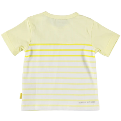 B.E.S.S. | t-shirt geel pocket striped - Afbeelding 2
