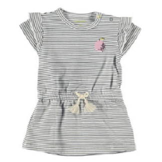 B.E.S.S. | jurk short sleeve striped