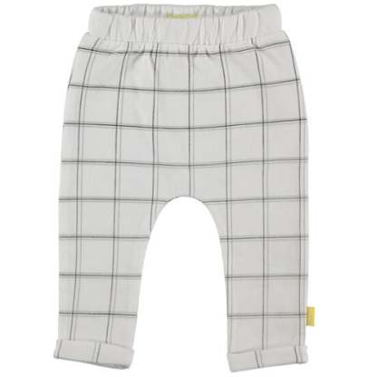 B.E.S.S. | lange broek check wit