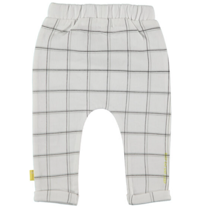 B.E.S.S. | lange broek check wit - Afbeelding 2