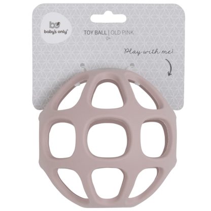 Baby's Only siliconen speelbal oud roze bal in verpakking