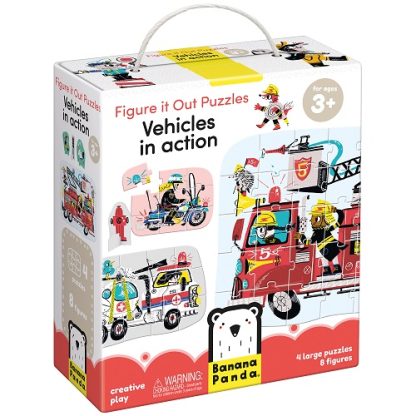 Banana Panda | puzzels voertuigen in actie 3+