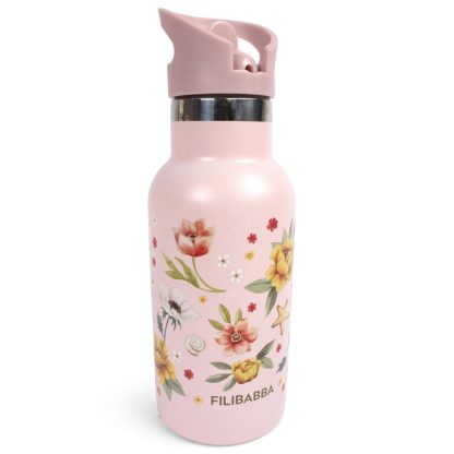 FI-03588 Filibabba drinkfles ocean blossom fles met rietje