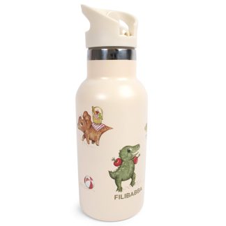 FI-03589 Filibabba drinkfles dino beach fles met rietje