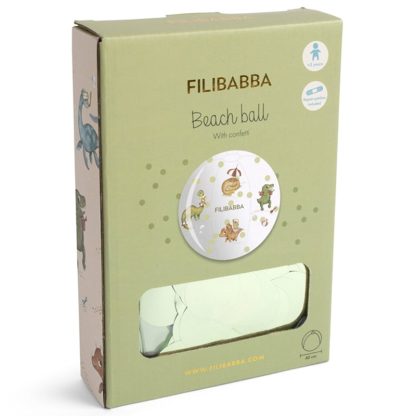 FI-03617 Filibabba strandbal Alfie dino beach confetti verpakking