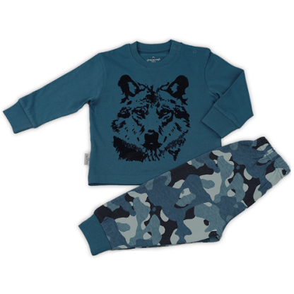 Frogs and Dogs | pyjama wolf blauw