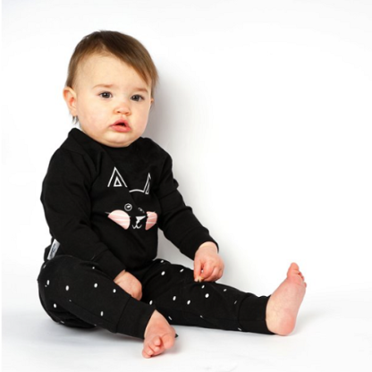 Frogs and Dogs | pyjama kitty zwart - Afbeelding 2