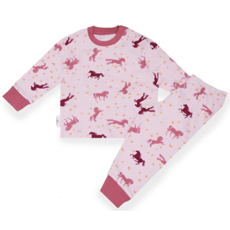 Frogs and Dogs | pyjama horse aop roze