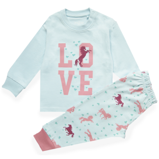 Frogs and Dogs | pyjama horse love blauw