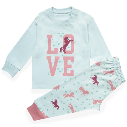 Frogs and Dogs | pyjama horse love blauw