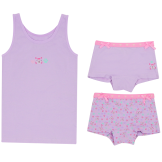 Funderwear | hemd + shorts tijger paars