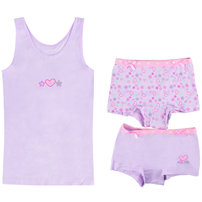 Funderwear | hemd + shorts hearts paars