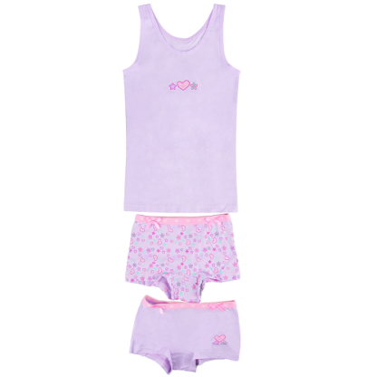 Funderwear | hemd + shorts hearts paars - Afbeelding 2