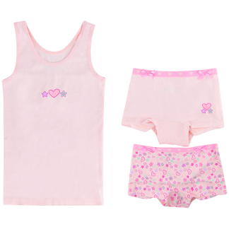 Funderwear | hemd + shorts hearts roze