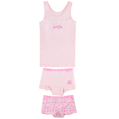 Funderwear | hemd + shorts hearts roze - Afbeelding 2
