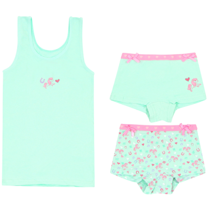 Funderwear | hemd + shorts paard groen
