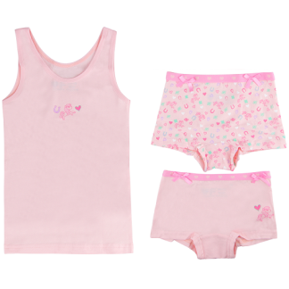 Funderwear | hemd + shorts paard roze