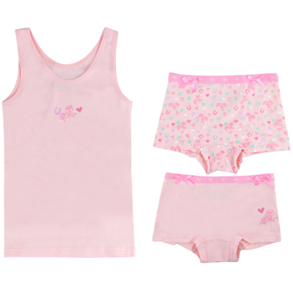 Funderwear | hemd + shorts paard roze
