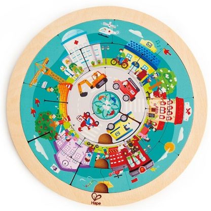 Hape | puzzel met beroepenrotonde