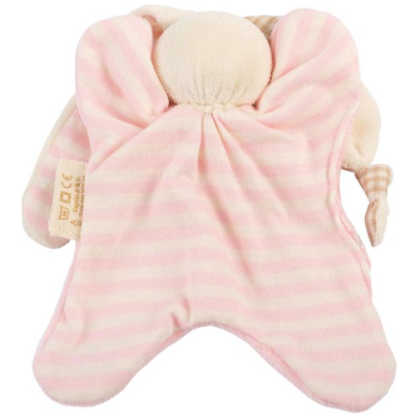 Keptin Jr | knuffeldoekje little Toddel zalm roze - Afbeelding 2