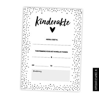 Hippekaartjes | kinderakte bruiloft met klembord