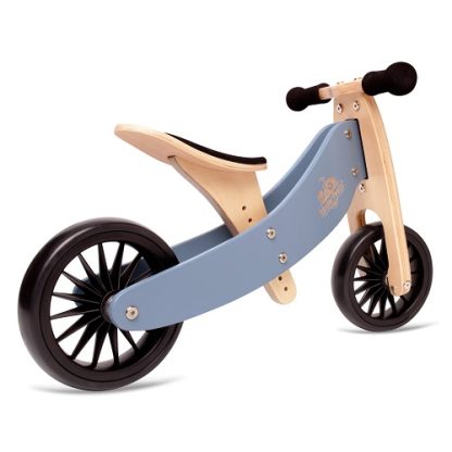 Kinderfeets | 2-in-1 loopfiets/driewieler blauw - Afbeelding 2