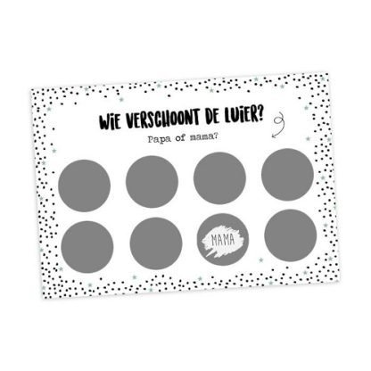 Hippekaartjes | kraskaart XL luier verschonen
