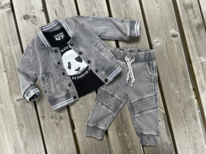 Lucky no.7 longsleeve panda zwart - Afbeelding 5