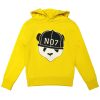 Lucky no.7 hoodie panda geel