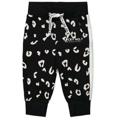Lucky no.7 broek luipaard zwart