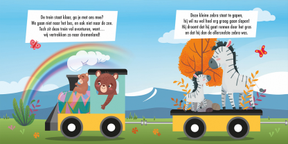Lantaarn | puzzeltrein babydieren 3+ - Afbeelding 4