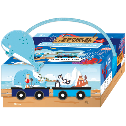 Lantaarn | puzzeltrein dieren in het water 3+