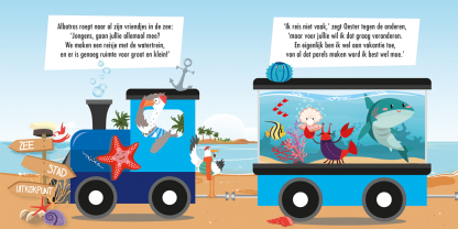 Lantaarn | puzzeltrein dieren in het water 3+ - Afbeelding 3