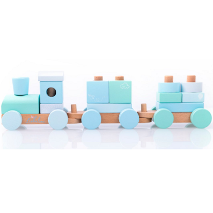 Liebelini | houten treinset blauw