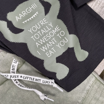 Lucky no.7 longsleeve monster zwart - Afbeelding 3