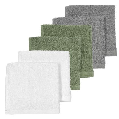 Meyco | badstof monddoekjes forest green 6-pack