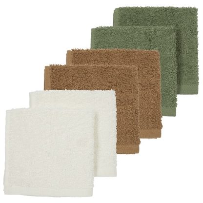 Meyco | badstof monddoekjes toffee 6-pack