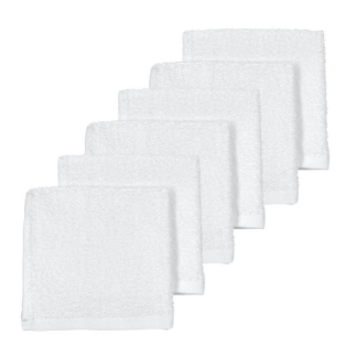 Meyco | badstof monddoekjes wit 6-pack