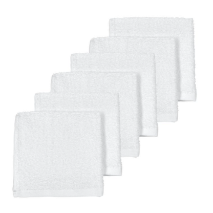 Meyco | badstof monddoekjes wit 6-pack