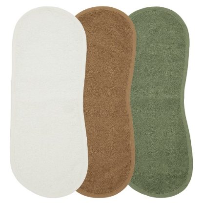 Meyco | badstof spuugdoek schoudermodel groen 3-pack