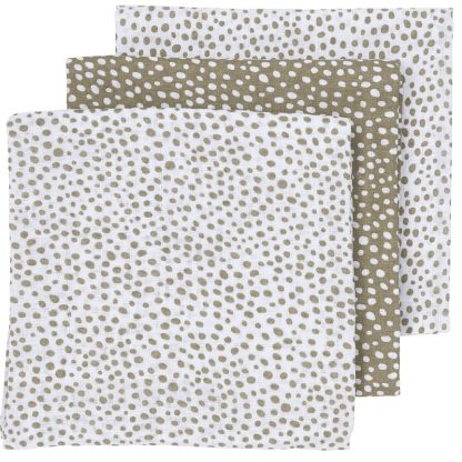 Meyco | hydrofiele luiers cheetah taupe 3-delig