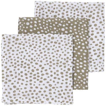 Meyco | hydrofiele monddoekjes cheetah taupe 3-delig