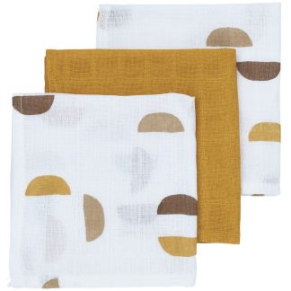 Meyco | hydrofiele monddoekjes shapes honey gold 3-delig