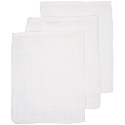 Meyco | hydrofiele washandjes uni wit 3-delig